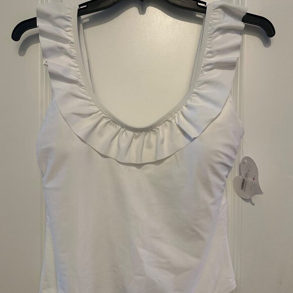 Lolli Swim Sugar Coast White One-Piece Swimsuit Large - Picture 7 of 8